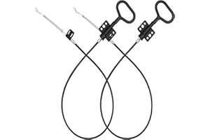 YEYETUO Sofa Recliner Cables, 2PCS Release Cables Replacement D Ring Pull Handle, Recliner Replacement Parts Hook Exposed Length 4.75 Inch, Total Length 36.5 Inch