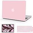 B BELK Compatible with MacBook Air 13.6 inch Case 2025 2024 2023 2022 Release M4 A3240 M3 A3113 M2 A2681 Liquid Retina Display, Plastic Hard Shell Case + Keyboard Cover + Screen Protector, Baby Pink