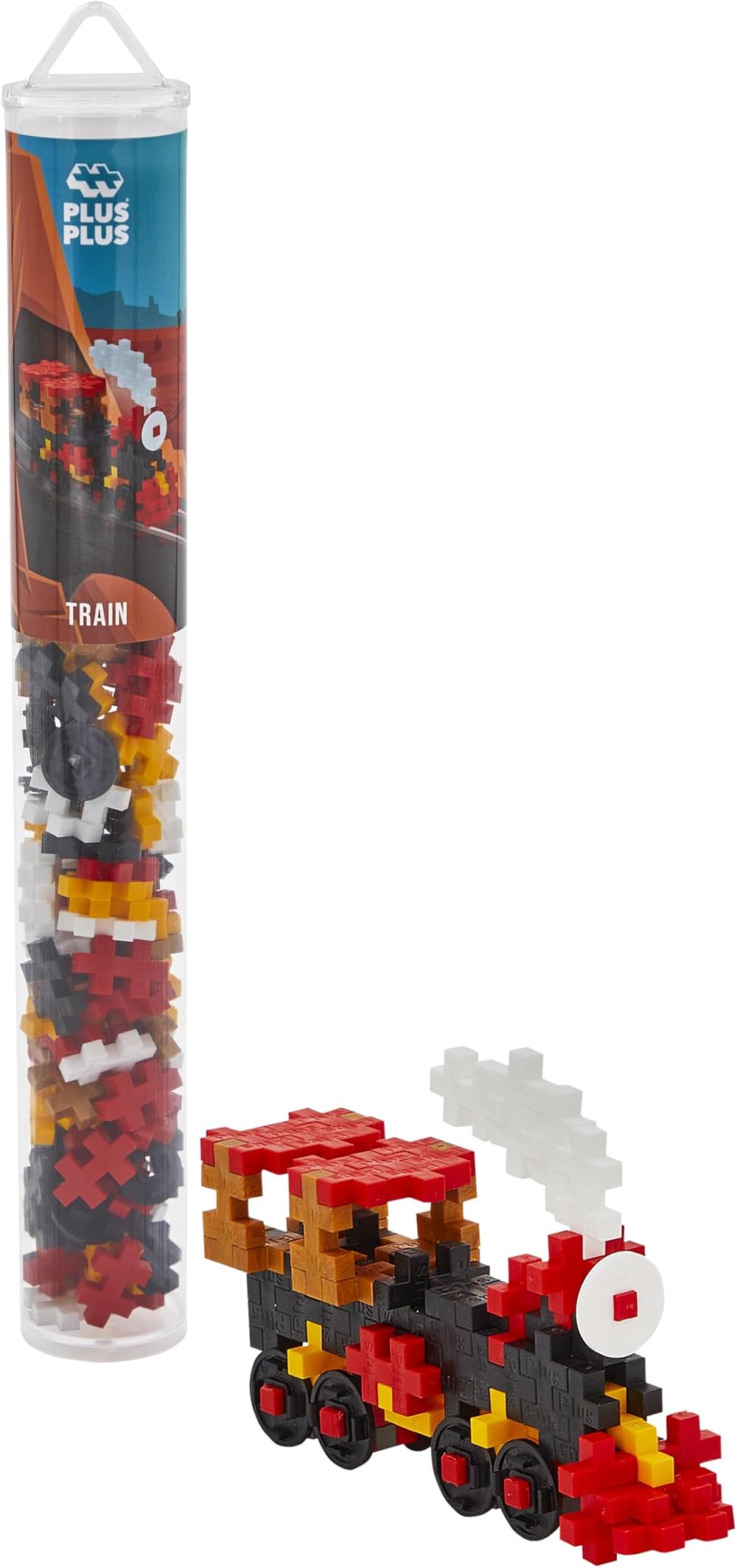 PLUS PLUS Building Blocks Train Toy 100 Pieces STEM Creative Play Danish Design