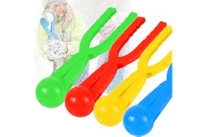 EDDHOMES Snowball Maker Toys, Snow Toys for Kids Outdoor, Fun Winter Snow Ball Fight Games Snow Ball Maker Tool with Handle for Snow Ball, Durable Snow Ball Maker Shape (Safe & Thicker Material)
