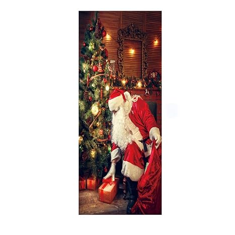 Amazon Com Home Find Christmas Tree Wall Decals Santa Claus