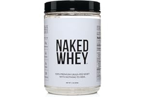NAKED NUTRITION Naked Whey 1Lb - Only 1 Ingredient, Grass Fed Whey Protein Powder, Undenatured, No Gmos, No Soy, Gluten Free, Stimulate Growth, Enhance Recovery - 15 Servings