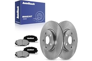 AutoShack Front Vented Brake Rotors + Ceramic Pads 6-PC Brake Kit Replacement for 2009-2019 Toyota Corolla 2008-2014 Scion xD