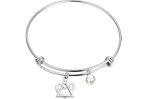 SEIRAA Adoption Symbol Pendant Bracelet Adoption Jewelry for Stepmom Stepdaughter Gotcha Day Gift