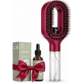 Qvkzl Hair Brush with Water Spray, 3-in-1 Detangler with Rosemary Oil | Refillable Fine Mist Styling Comb with Built-In Miste