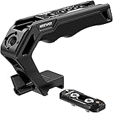 NEEWER Top Handle and NATO Rail Kit, Comfort Silicone Grip with Quick Release NATO Clamp, 3 Cold Shoes and 1/4" 3/8" ARRI Thr