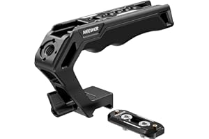 NEEWER Top Handle and NATO Rail Kit, Comfort Silicone Grip with Quick Release NATO Clamp, 3 Cold Shoes and 1/4" 3/8" ARRI Thr