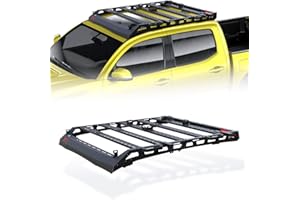 IIIREENO Heavy Duty Top Roof Rack Accessories Compatible with 2005-2023 Toyota Tacoma Double Cab 4 Doors Pickup/No Drilling