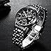 Men's Stainless Steel Wrist Watches Men Waterproof Analog Quartz Watch Fashoin Business Black Watches