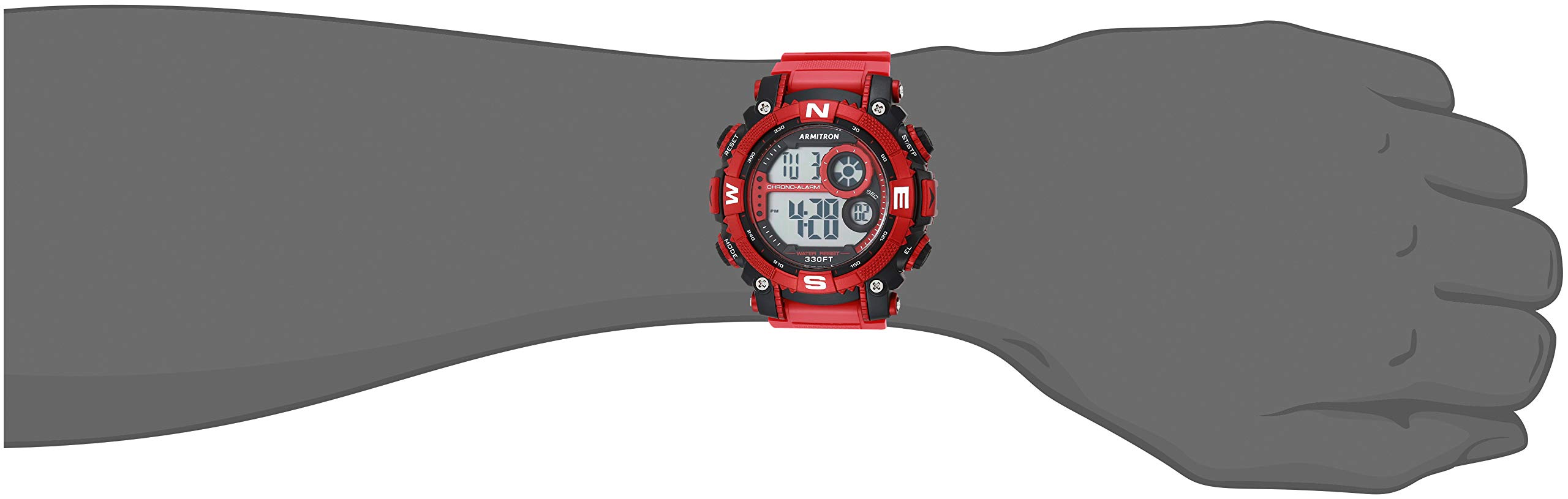 Armitron Sport Men's Digital Chronograph Resin Strap Watch, 40/8284
