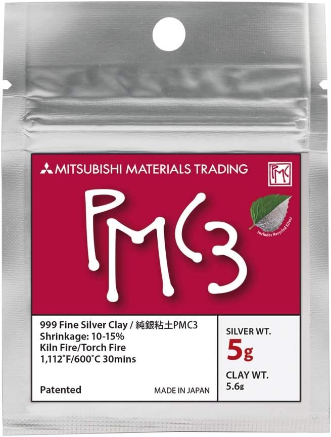 Precious Metal Clay PMC3 5.6g Jewellery Making Genuine Silver Clay, 5g Silver Weight