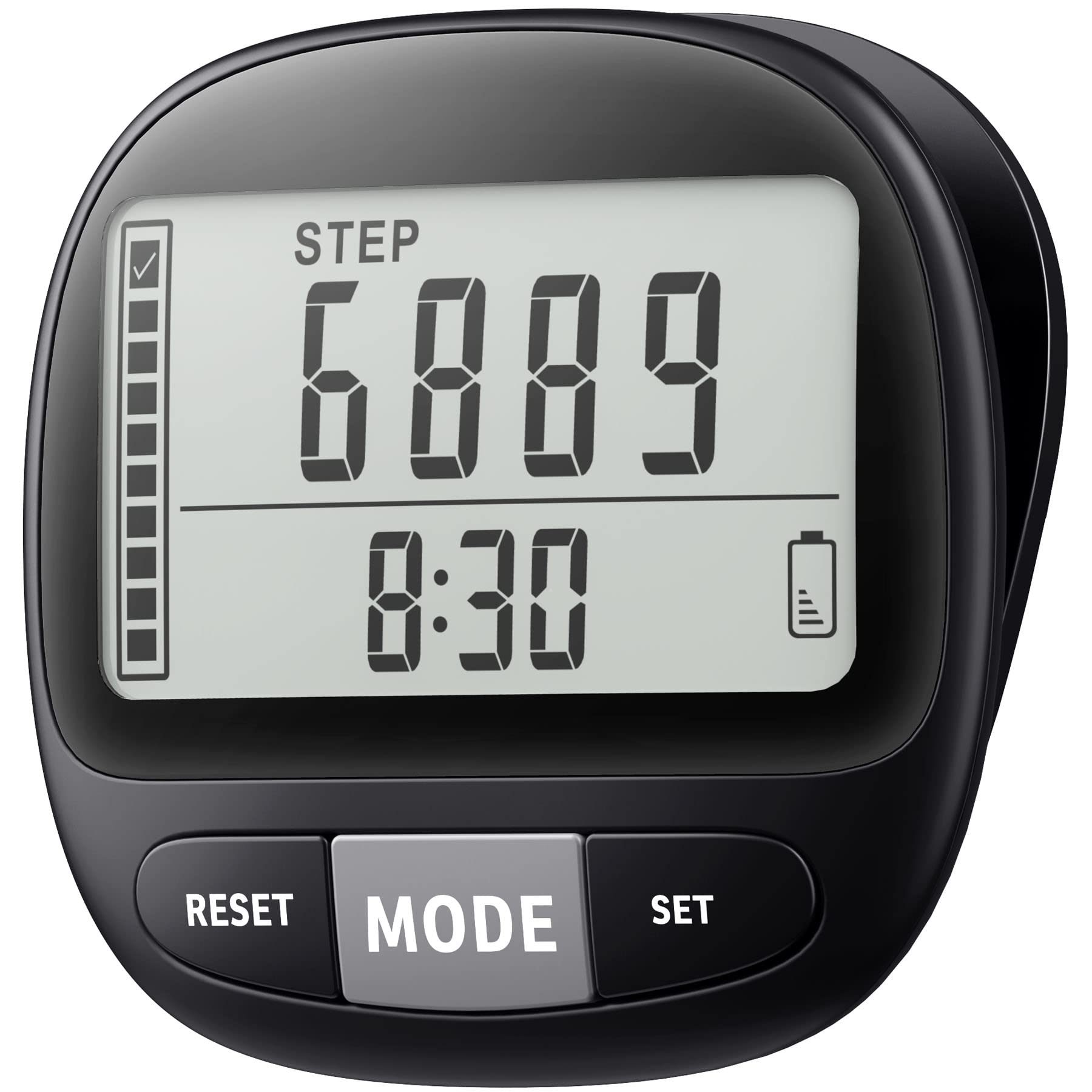 3D Pedometer for Walking with Clip and