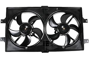 TRQ Radiator Dual Cooling Fan Assembly Compatible with 1999-2004 Chrysler 300M 1998-2004 Concorde 1999-2001 LHS Dodge Intrepid CH3115103