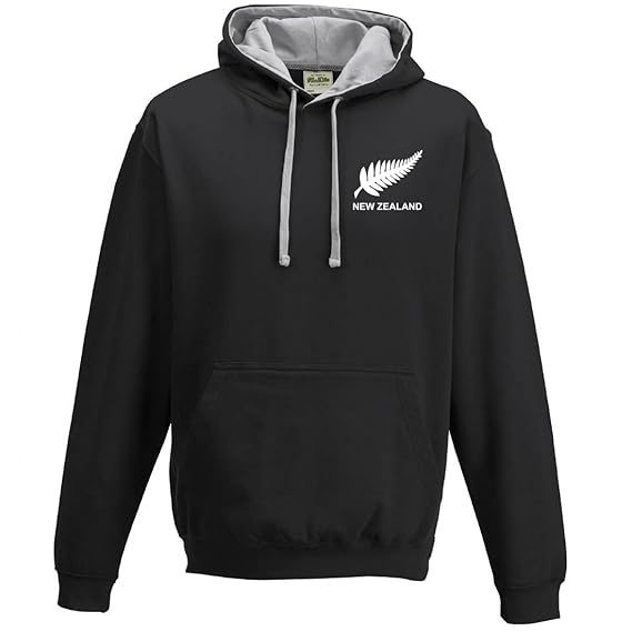 Printmeashirt Mens Retro Zealand Rugby Hoodie Amazon.co.uk Clothing