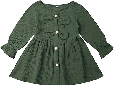 girls button down dress