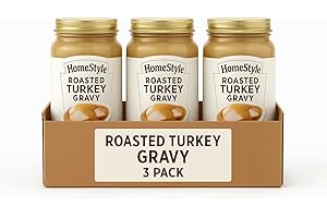 GENERIC Roasted Turkey Gravy, 3 Pack (18 oz Each) | Ready-to-Serve Holiday Gravy for Turkey, Mashed Potatoes & Stuffing | Smooth & Savory Flavor – Perfect for Thanksgiving Dinner & Family Meals. Package May Vary