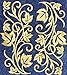 Two Hug Gold Flower Leaves Iron on Embroidered Appliques Patch Flower Motifs, Craft, Sewing, Embroidery Patches, Embroidered Lace Fabric Ribbon Trim Neckline Collar (Gold)