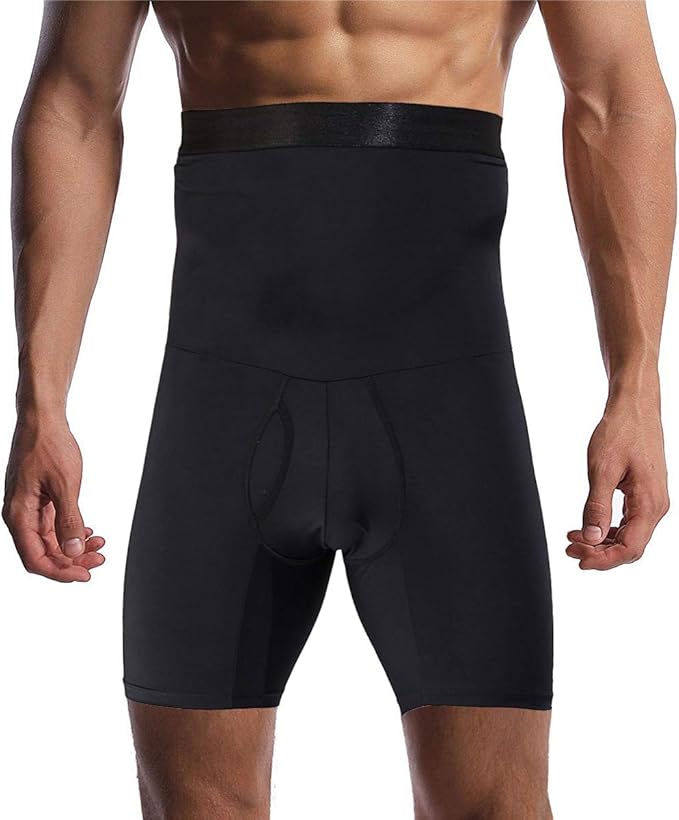 QUAFORT Men Tummy Control Shorts High Waist Slimming Shapewear Body