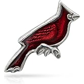 DANFORTH &ndash; Red Cardinal Bird Lapel Pin, &frac34;&rdquo; &ndash; Bag, Lapel, Backpack Pins &amp; Accessories &ndash; Nature Charms For Men &amp; Women &ndash; Small, Decorative &amp; Handmade &ndash; Made In USA