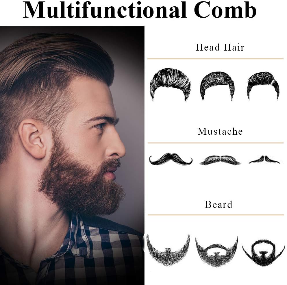Metal Folding Beard Comb for Men AhfuLife Moustache Pocket Foldable Comb With Bottle Opener Fits in Keychain - Image 5