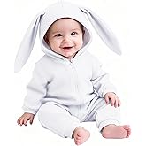 Baby Toddler Boys Clothes Unisex Cute Bunny Long Sleeves Zipper Romper