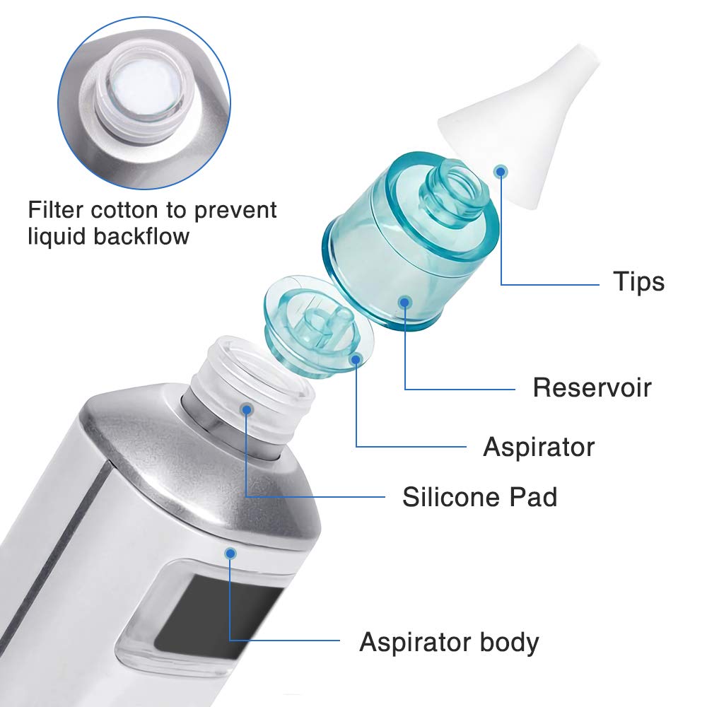 Aspiratore nasale in silicone per bambini | Mucus Booger Soft Head Cleaner, Aspiratore nasale per neonati per lavaggio del naso