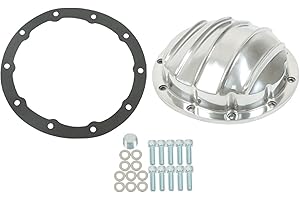 Silscvtt Aluminum Differential Cover 8.5 and 8.6 Inch Ring Gear DIff 10 Bolt Cast Replacement for Chevy GMC Pontiac