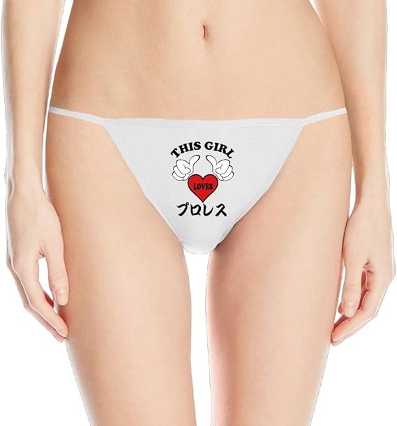 Amazon Co Jp Fairyland レディースtバックthis Girl Loves プロレス 面白い言葉 パンツ White Large 服 ファッション小物