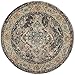 SAFAVIEH Monaco Collection 3' Round Grey/Light Blue MNC243G Boho Chic Medallion Distressed Non-Shedding Dining Room Entryway Foyer Living Room Bedroom Area Rug