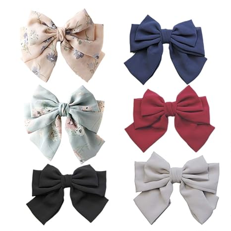 Buy Frcolor 6 Pcs Women Girls Bowknot Hair Bow Clips Bow Tie