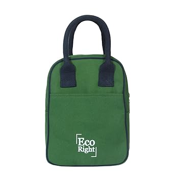 Eco Right Insulated Lunch Bag for Office Men, Women and Kids, Quality Canvas Tiffin Bag for