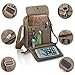 Harwish Men's Multifunctional Canvas Messenger Handbag Outdoor Sports Over Shoulder Crossbody Side Bag (Coffee)