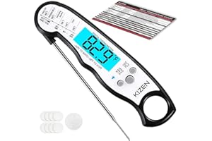 KIZEN Instant Read Meat Thermometer Digital - Food Thermometer for Cooking, Grill, Oven, BBQ - Probe Thermometer for Kitchen