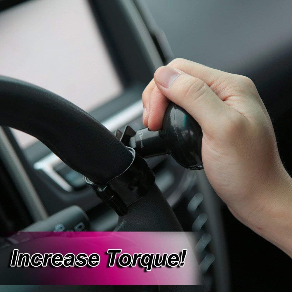 Zento Deals Classic Black Universal Fit Vehicle Steering Wheel Suicide Spinner Premium Quality Power Handles: Automotive