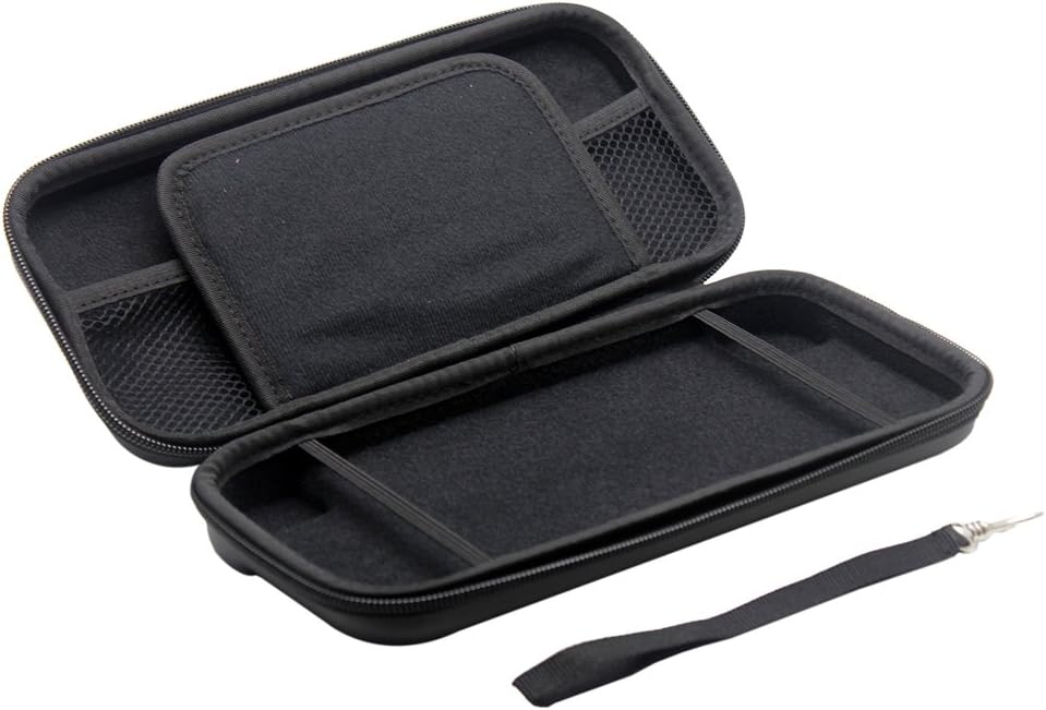Segolike Hard PU+EVA Protective Case Box Storage Bag Holder for Nintendo Switch Game Black