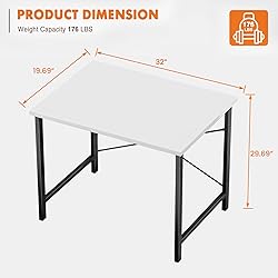 Sweetcrispy Computer Small Desk, 32 Inch Office
