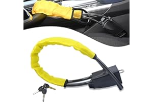 CHOIMOON Car Steering Wheel Lock Anti-Theft Device with Adjustable Locking and 3 Keys Universal for Car Truck SUV Golf Cart