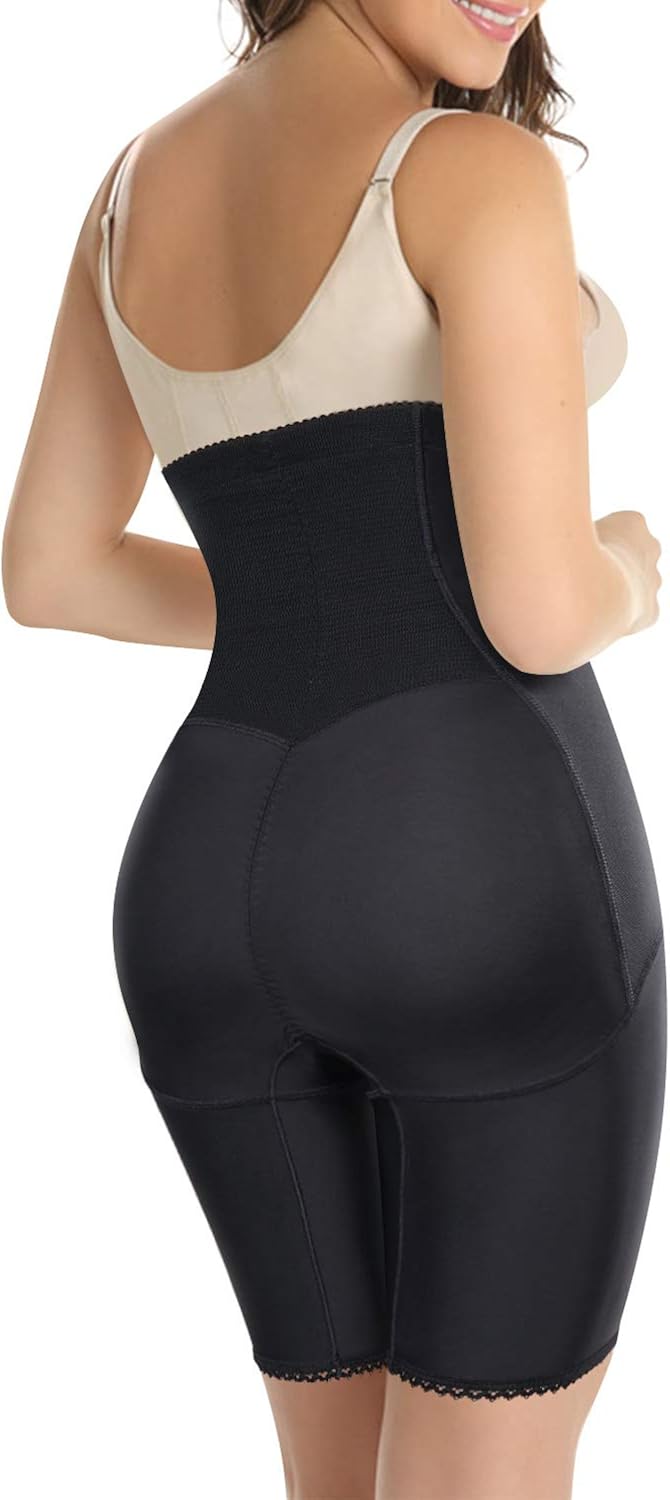 Nebility Women Waist Trainer Shapewear Zipper & Hook Body Shaper Shorts High Waist Butt Lifter Comfort Thigh Slimmer at  Women’s Clothing store