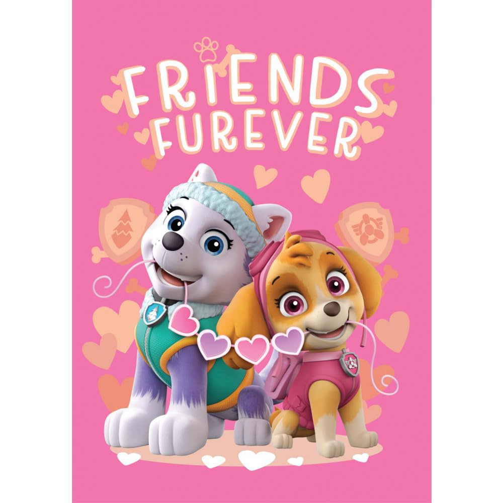 BrandMac Paw Patrol Friends Furever Fleece Blanket for Kids - Super Soft Blanket Fleece Throws 100 x 140cm - Gifts for Kids