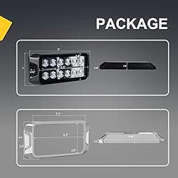 Agrieyes 2 in 1 Amber Strobe Lights, with Red