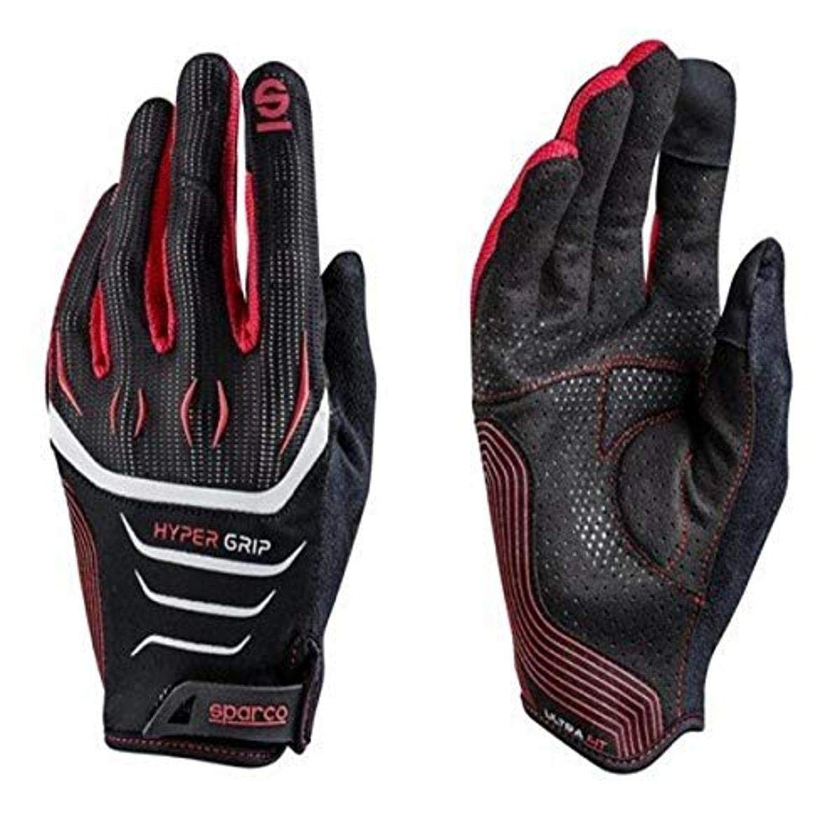 SparcoGaming Hypergrip breathable gaming glove, Black/Red, size 11