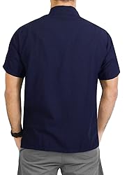 LA LEELA Men's Short Sleeve Button Down Summer
