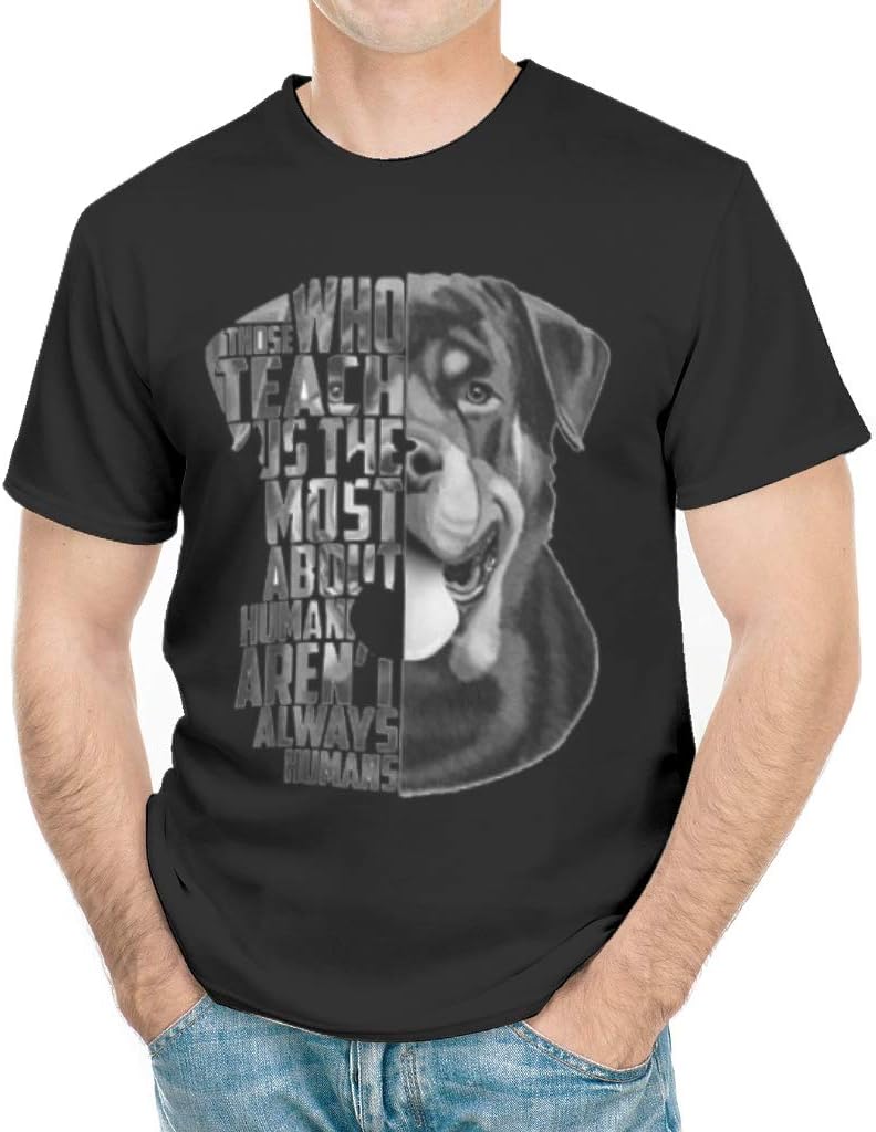 TAIRAVIEM Rottweiler Dog Shirt Those Who Teach Us The Most About Humanity aren't Always Humans T-Shirt Sweatshirt