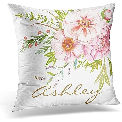 Amazon Com Throw Pillow Cover Floral Peony Vintage Watercolor