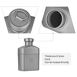 COOK'N'ESCAPE 1000ML Titanium Lightweight Portable