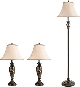 Shine Decor Bundle Products of 150FT Warm White LED Strip Lights + Bronze Lamp Set of 3