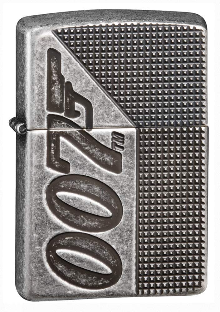 ZIPPO – Windproof Lighter, James Bond 007™, Deep Carve, Armor® Antique Silver, Refillable, In Gift Box — image 1