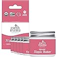 Earth Mama Organic Nipple Butter™ | Nipple Cream Safe for Breastfeeding | Postpartum Essentials for Nursing | Non Lanolin Nipple Cream, 2 fl oz (6-Pk)