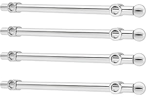 Rev-A-Shelf 14" Pull Out Valet Rod, Extendable Sliding Clothes Storage Hanging Rack with Mounting Hardware, Chrome, CVR-14-CR (4 Pack)