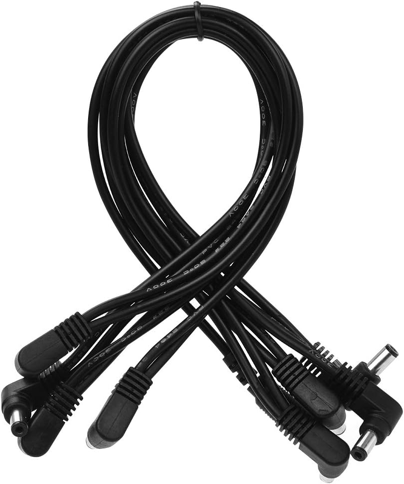 Hippopy guitar effect power cable 8 Ways Right Angle Daisy Chain Power Line Cable 18V 2A for Guitar Effects Pedals Power Supply